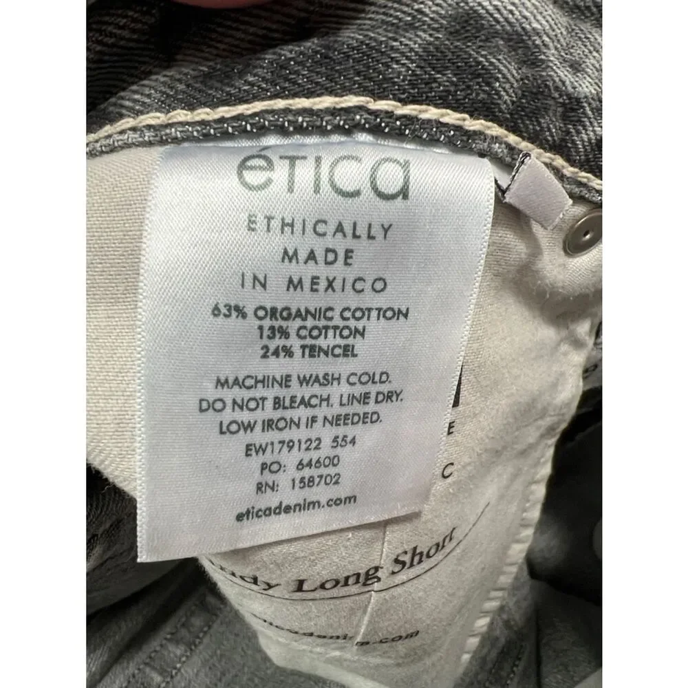 Etica Gray denim Brandy Long short in Quartzsite size 25 New